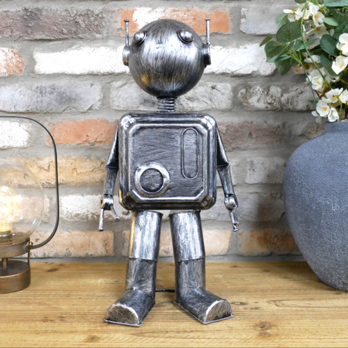 Large metal robot ornament - robot,
