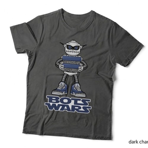 Robot character bots - character, blue