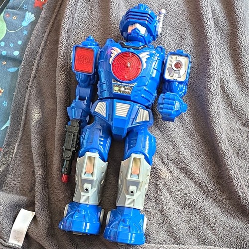 Large blue robot - blue, space